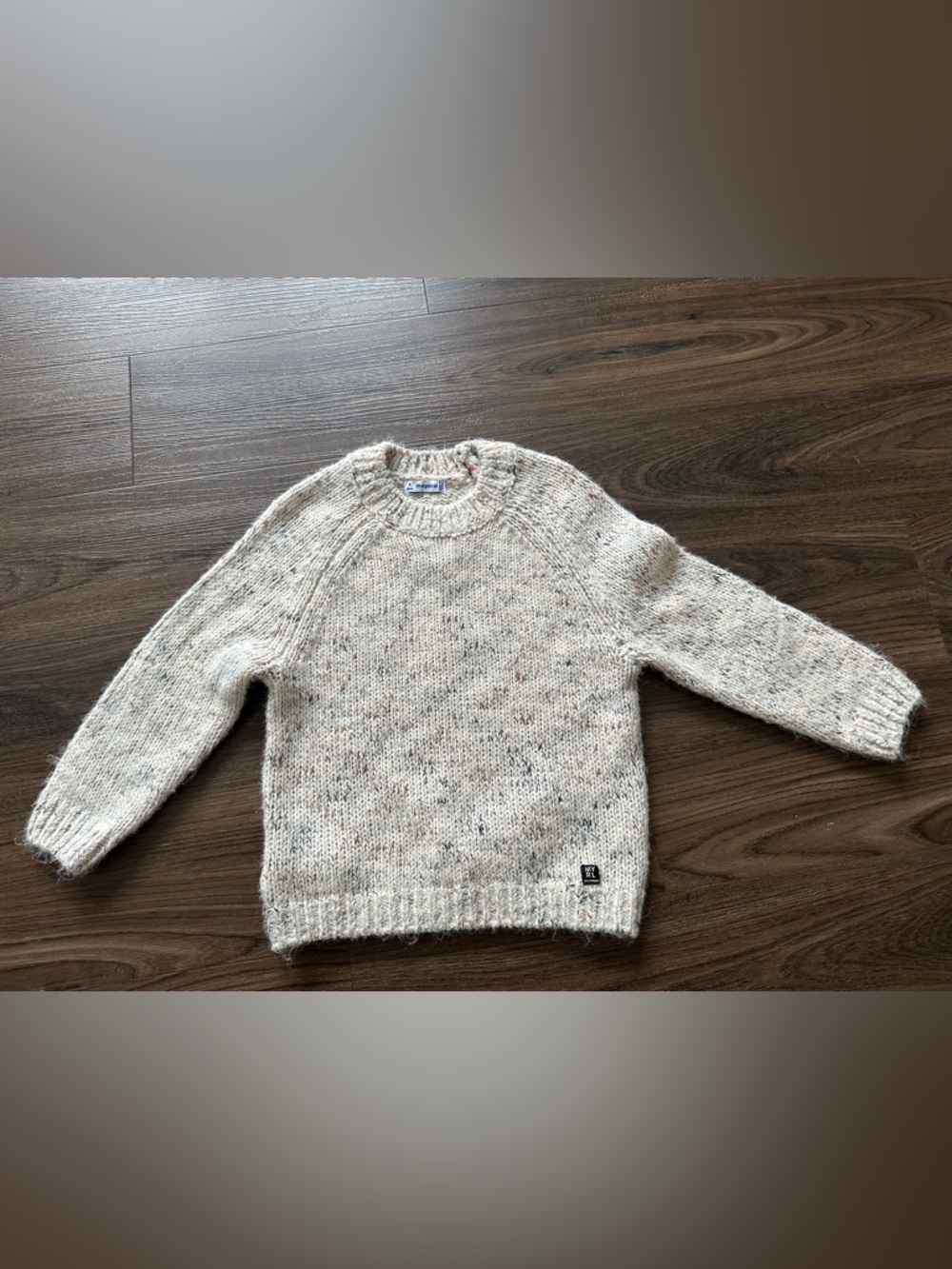 Mayoral Toddler 4T Cream Flecked Crewneck Sweater